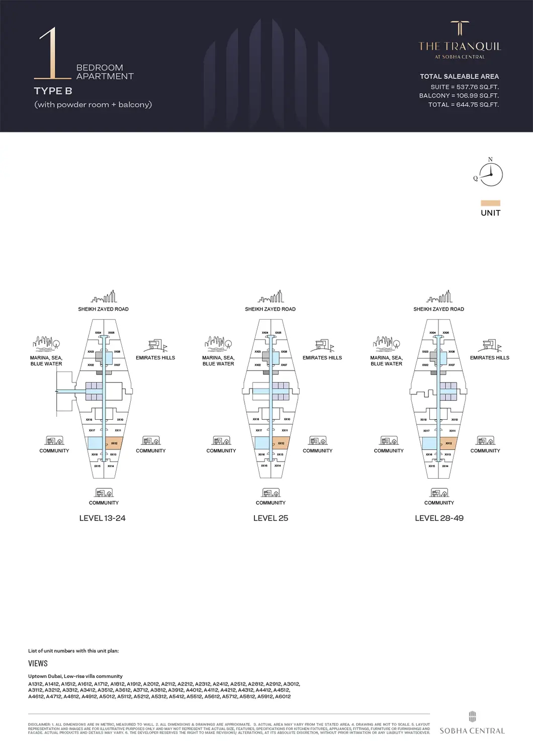 floor-32 The Tranquil Sobha Central Dubai by Sobha Realty