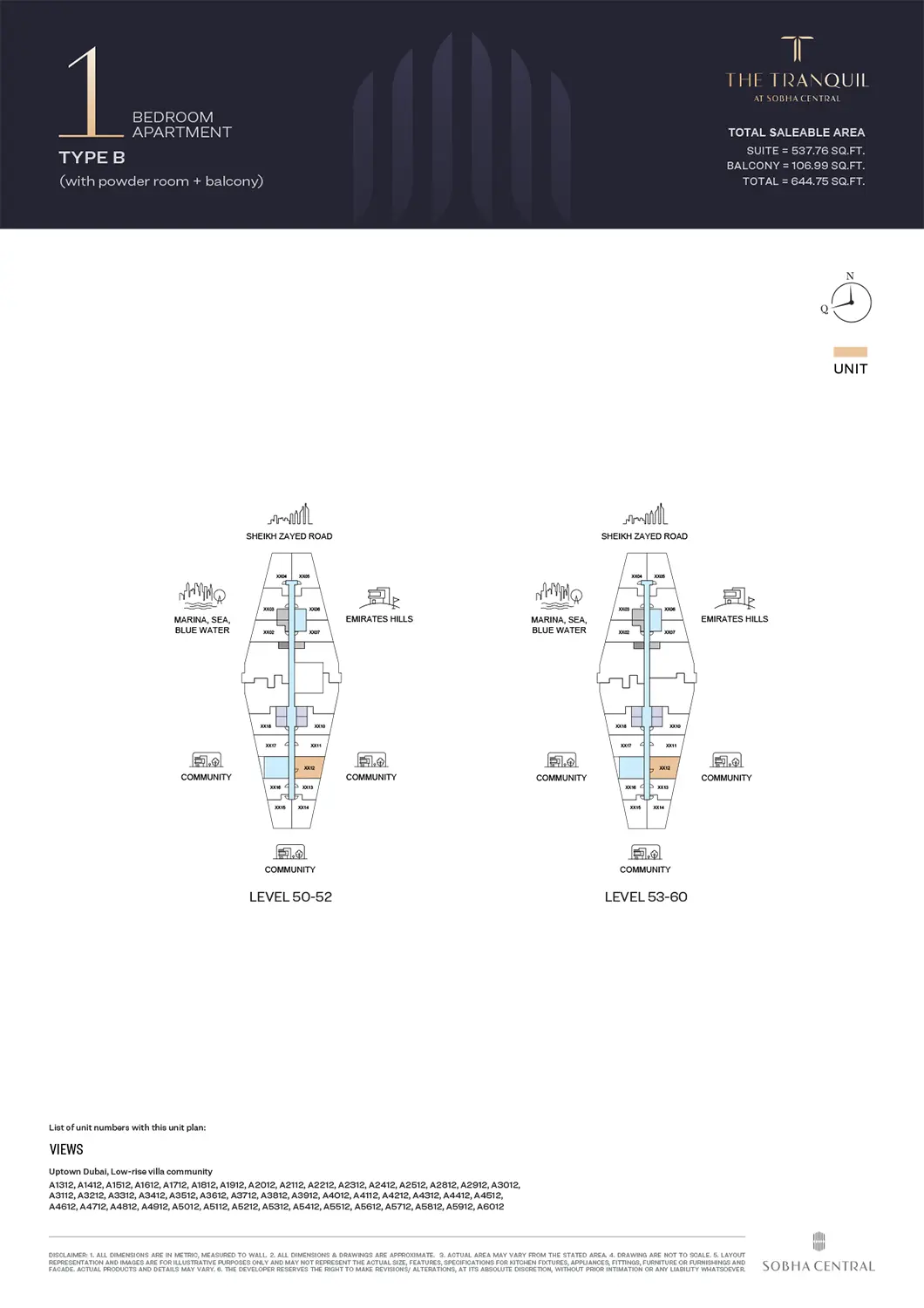 floor-33 The Tranquil Sobha Central Dubai by Sobha Realty