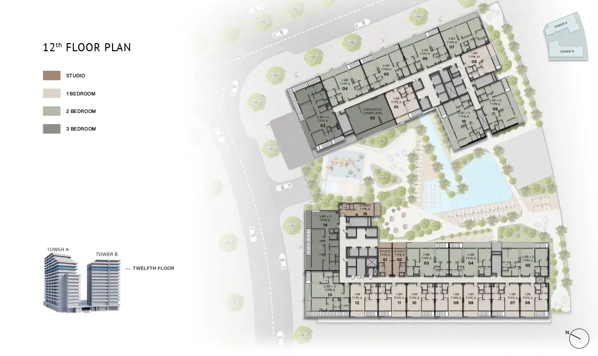 floor-plan-06 The Hillgate Dubai Silicon Oasis by Ellington