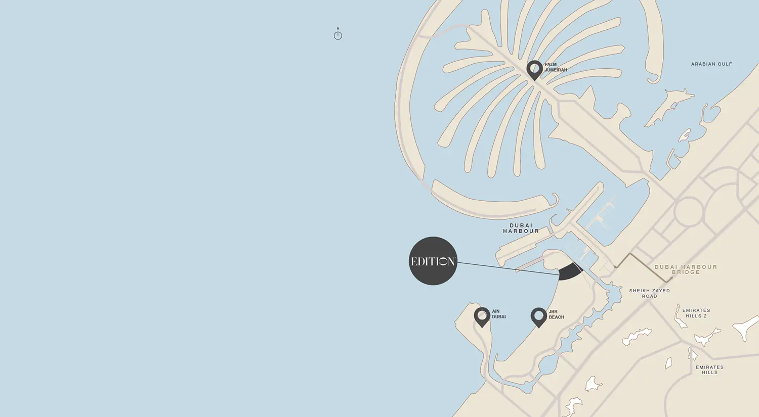 loation The Edition by H&H Properties in Dubai Harbour