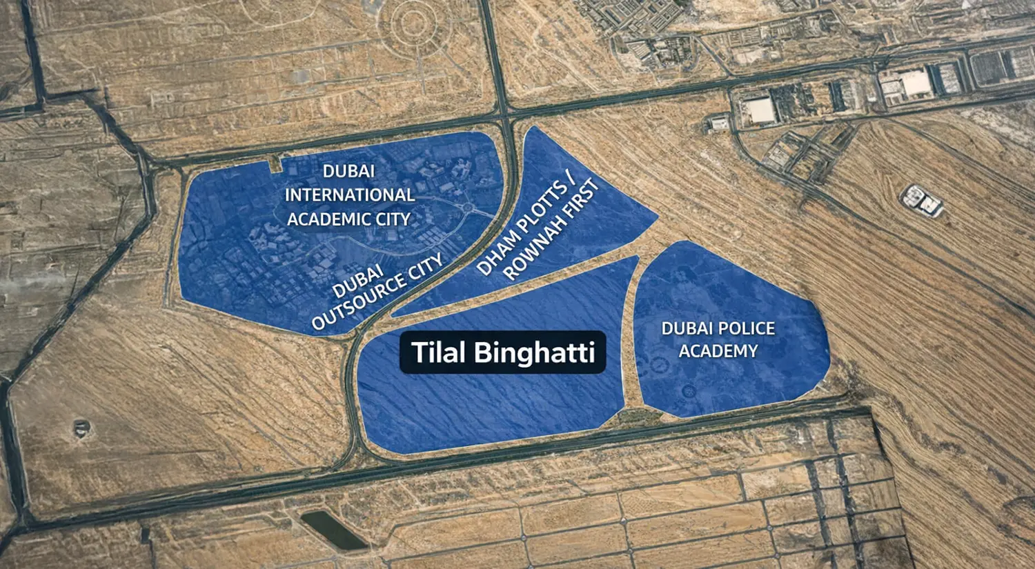 location Tilal Binghatti Dubai by Binghatti Developers